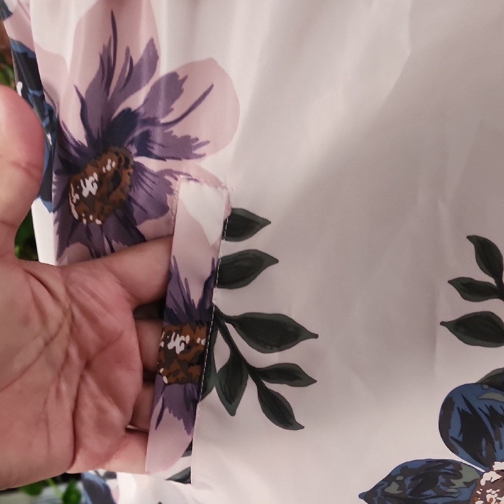 Thread & Supply Tyrell Floral Print Pullover Anorak Jacket Pink Blue SizeL - Picture 4 of 10